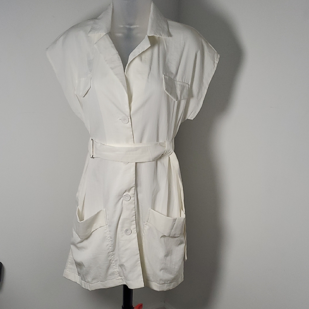 Splash White Midi Dress